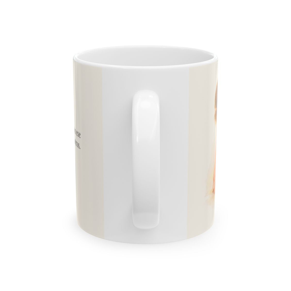 Dios me consuela para que yo consuele a otros | Taza cristiana para regalar | 2 Corintios 1:3-4 — 11 oz · Vista posterior