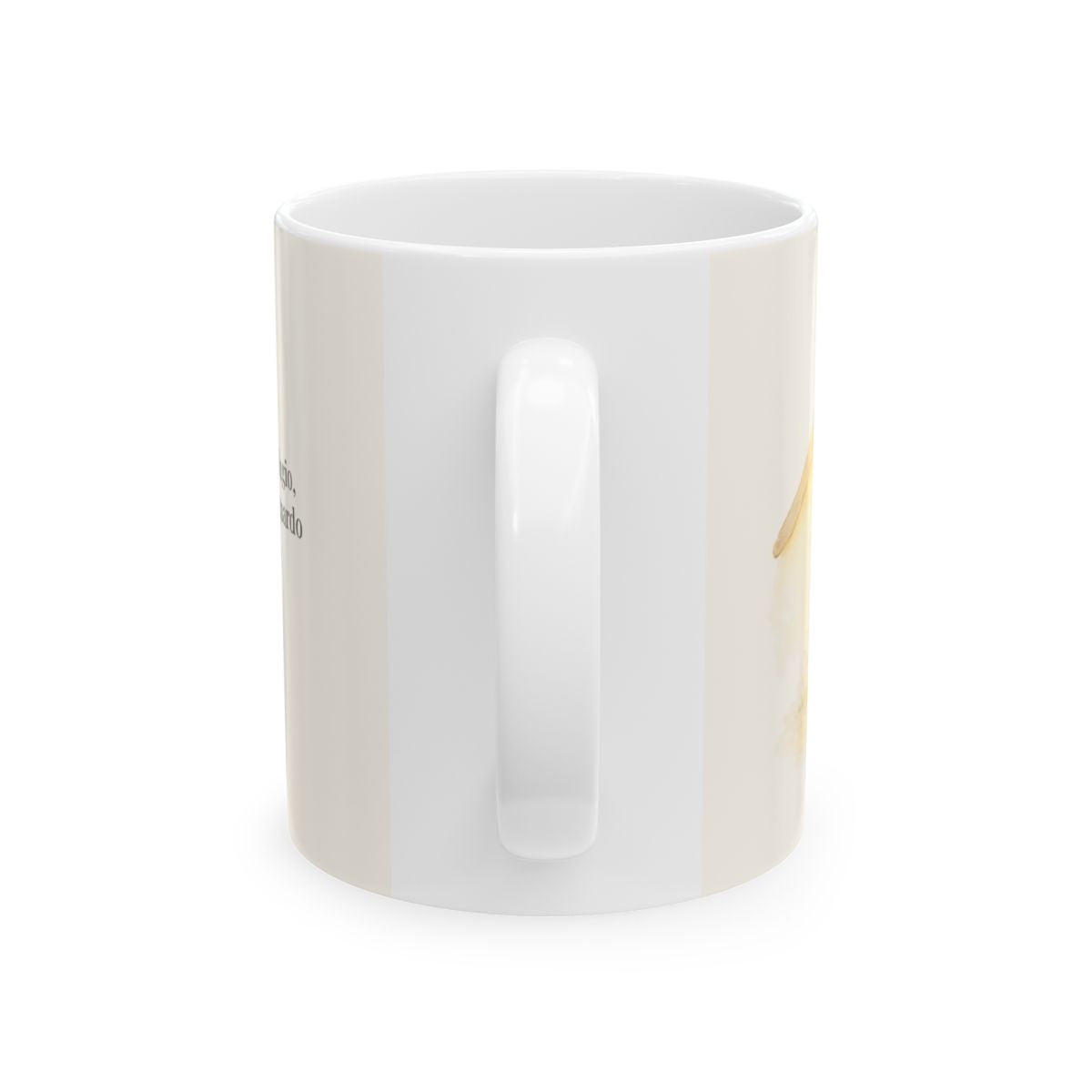 Tú eres mi fuerte refugio, oh Dios | Taza cristiana en dos tamaños | Salmo 71:5 — 11 oz · Vista posterior