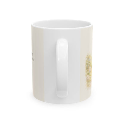 El Señor me aconseja con amor | Taza cristiana con frase devocional | Salmo 32:8 — 11 oz · Vista posterior