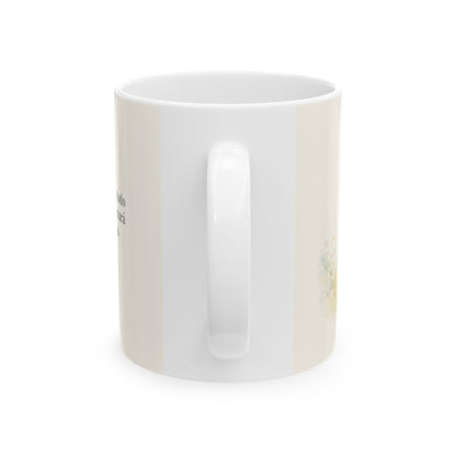 Bendeciré a Jehová en todo tiempo | Taza cristiana con frase devocional | Salmo 34:1 — 11 oz · Vista posterior