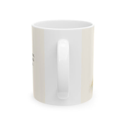 Consumado es: mi deuda quedó pagada | Taza cristiana con frase devocional | Juan 19:30 — 11 oz · Vista posterior