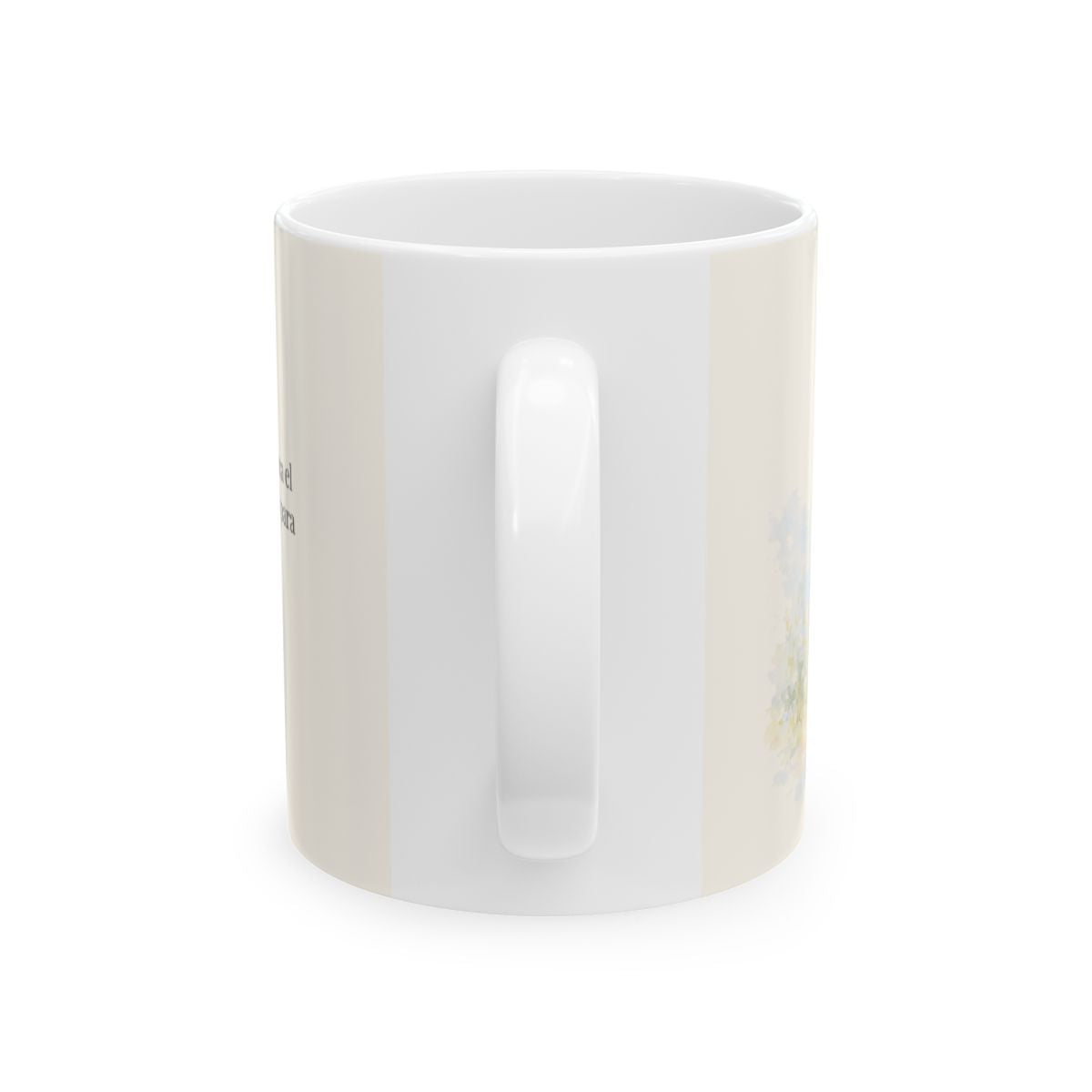 Soy pueblo santo para Jehová tu Dios | Taza de inspiración bíblica | Deuteronomio 7:6 — 11 oz · Vista posterior