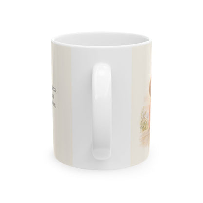 El día habla de la grandeza de Dios | Taza con arte cristiano | Salmo 19:1 — 11 oz · Vista posterior