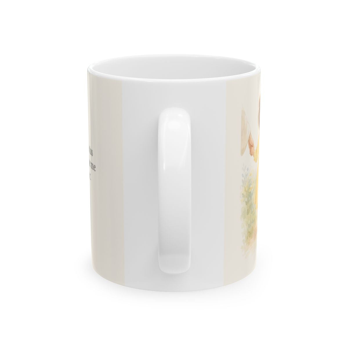 Confía en Dios cuando no entiendas el camino | Taza de fe para cada mañana | Isaías 55:8-9 — 11 oz · Vista posterior