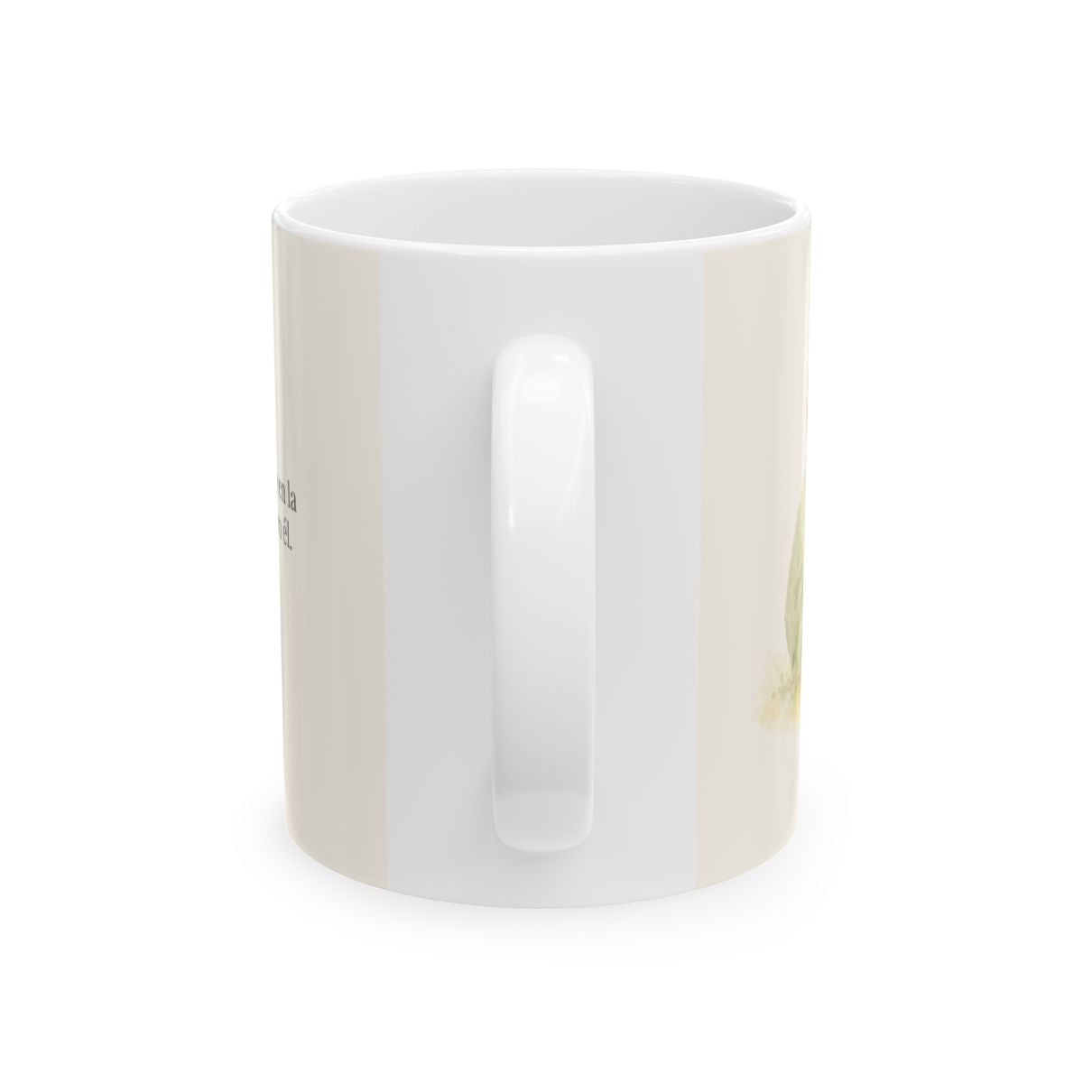 El Señor se agrada de los que esperan en él | Taza devocional de fe | Salmo 37:23 — 11 oz · Vista posterior