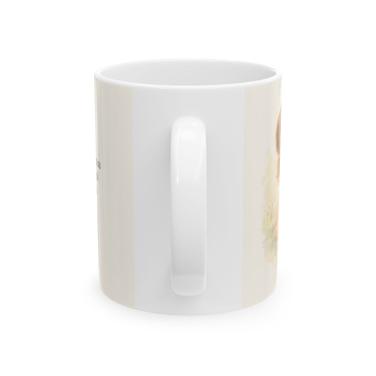 El Señor se deleita en su pueblo | Taza de inspiración bíblica | Salmo 149:3 — 11 oz · Vista posterior