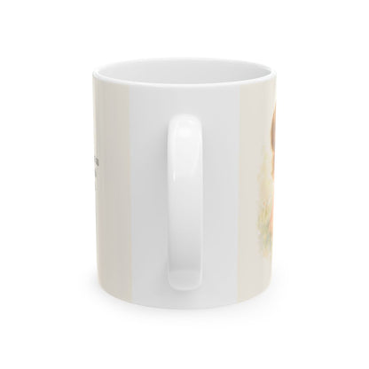 El Señor se deleita en su pueblo | Taza de inspiración bíblica | Salmo 149:3 — 11 oz · Vista posterior
