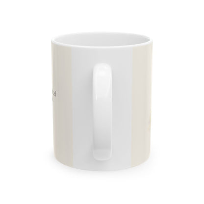 El Espíritu ora por mí cuando no tengo palabras | Taza bíblica para café | Romanos 8:26 — 11 oz · Vista posterior