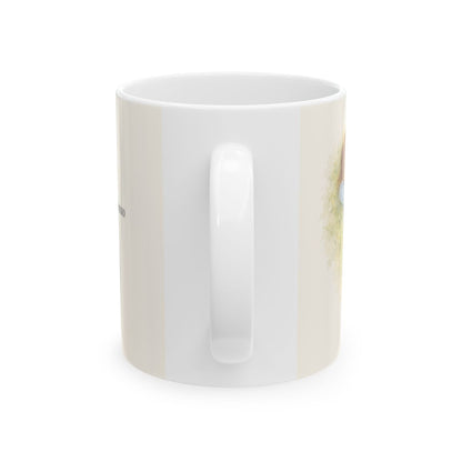 En Dios está mi descanso verdadero | Taza cristiana para regalar | Isaías 30:15 — 11 oz · Vista posterior