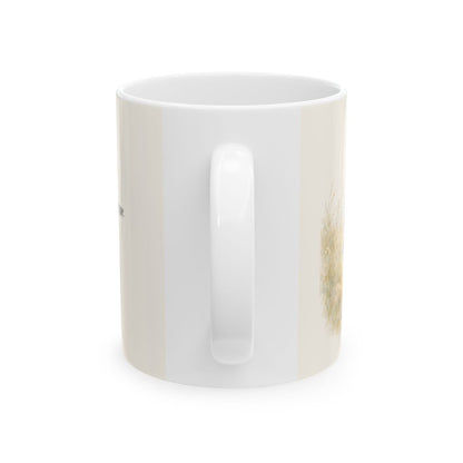 La fe crece cada vez que confío en Dios | Taza devocional de fe | Hebreos 11:1 — 11 oz · Vista posterior