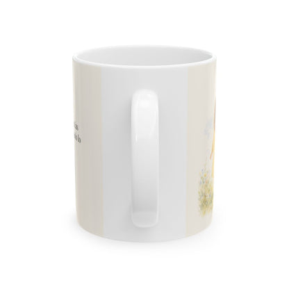Confío en el Padre que todo lo sabe | Taza devocional ilustrada | Lucas 22:42 — 11 oz · Vista posterior