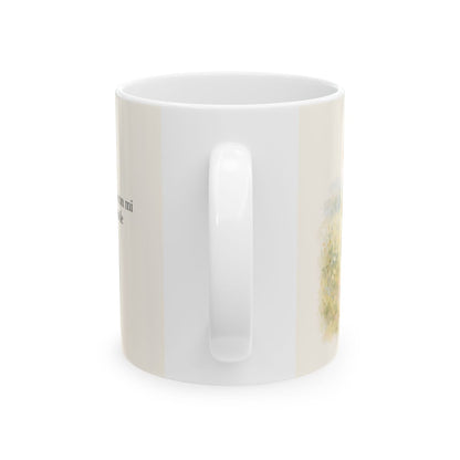 Caminar con Dios es suficiente | Taza de inspiración bíblica | Miqueas 6:8 — 11 oz · Vista posterior