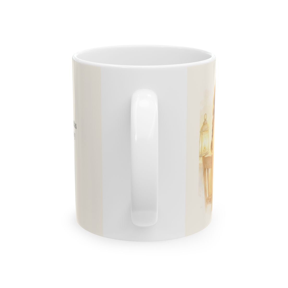 Estas palabras son fieles y verdaderas | Taza de fe para cada mañana | Apocalipsis 21:5 — 11 oz · Vista posterior