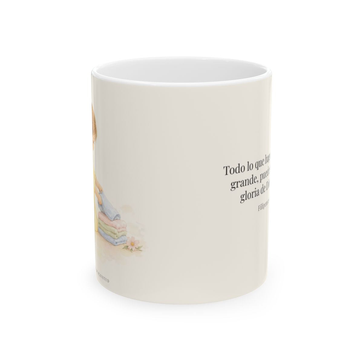 Para la gloria de Dios Padre | Taza devocional de fe | Filipenses 2:11 — 11 oz · Vista frontal