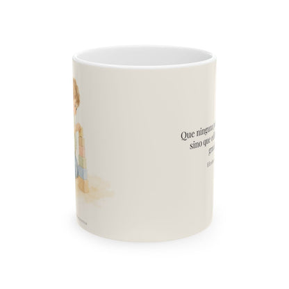 Que mis labios edifiquen | Taza cristiana para regalar | Efesios 4:29 — 11 oz · Vista frontal