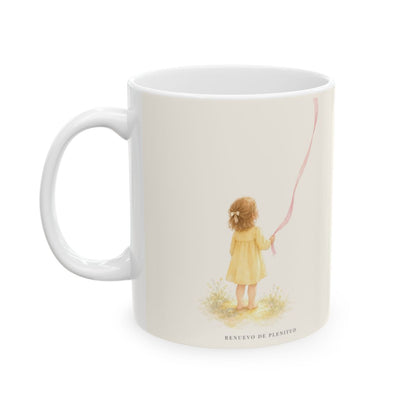 Con cuerdas de amor te atraje a mí | Taza de inspiración bíblica | Jeremías 31:3 — 11 oz · Cara ilustrada