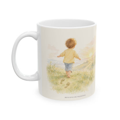Fiel es el que os llama, el cual también lo hará | Taza con arte cristiano | Filipenses 1:6 — 11 oz · Cara ilustrada