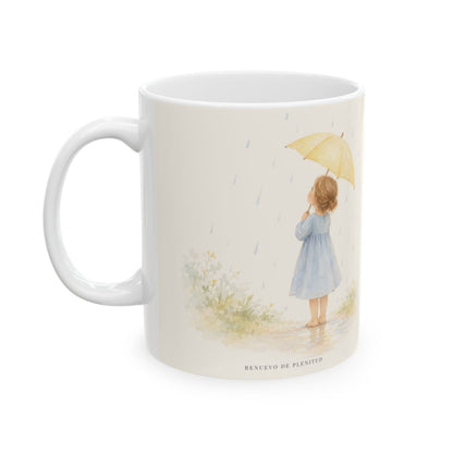 Bendeciré a Jehová en todo tiempo | Taza cristiana con frase devocional | Salmo 34:1 — 11 oz · Cara ilustrada
