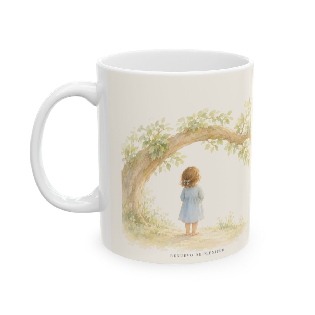 Cristo me sostiene en cualquier circunstancia | Taza devocional de fe | Filipenses 4:13 — 11 oz · Cara ilustrada