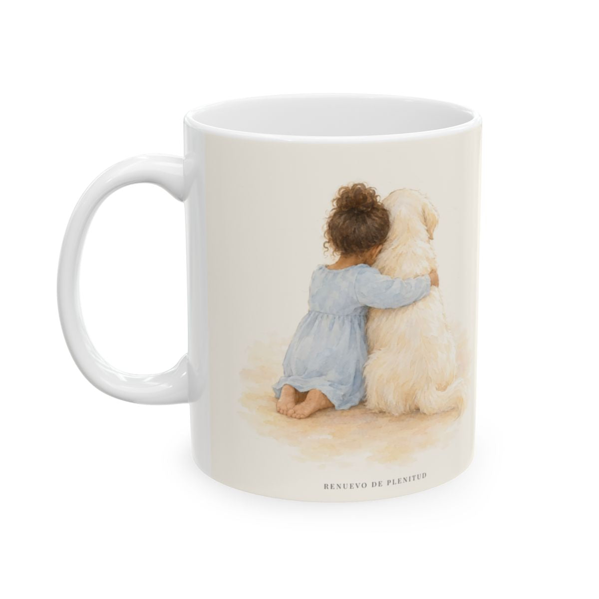 Con amor eterno te amé | Taza cristiana para regalar | Jeremías 31:3 — 11 oz · Cara ilustrada
