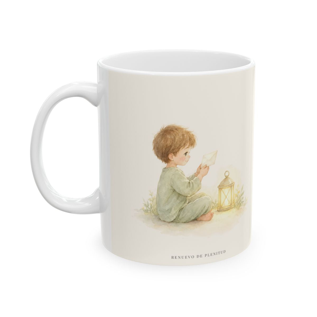 Cristo pagó lo que yo no podía pagar | Taza cristiana con frase devocional | Romanos 5:8 — 11 oz · Cara ilustrada