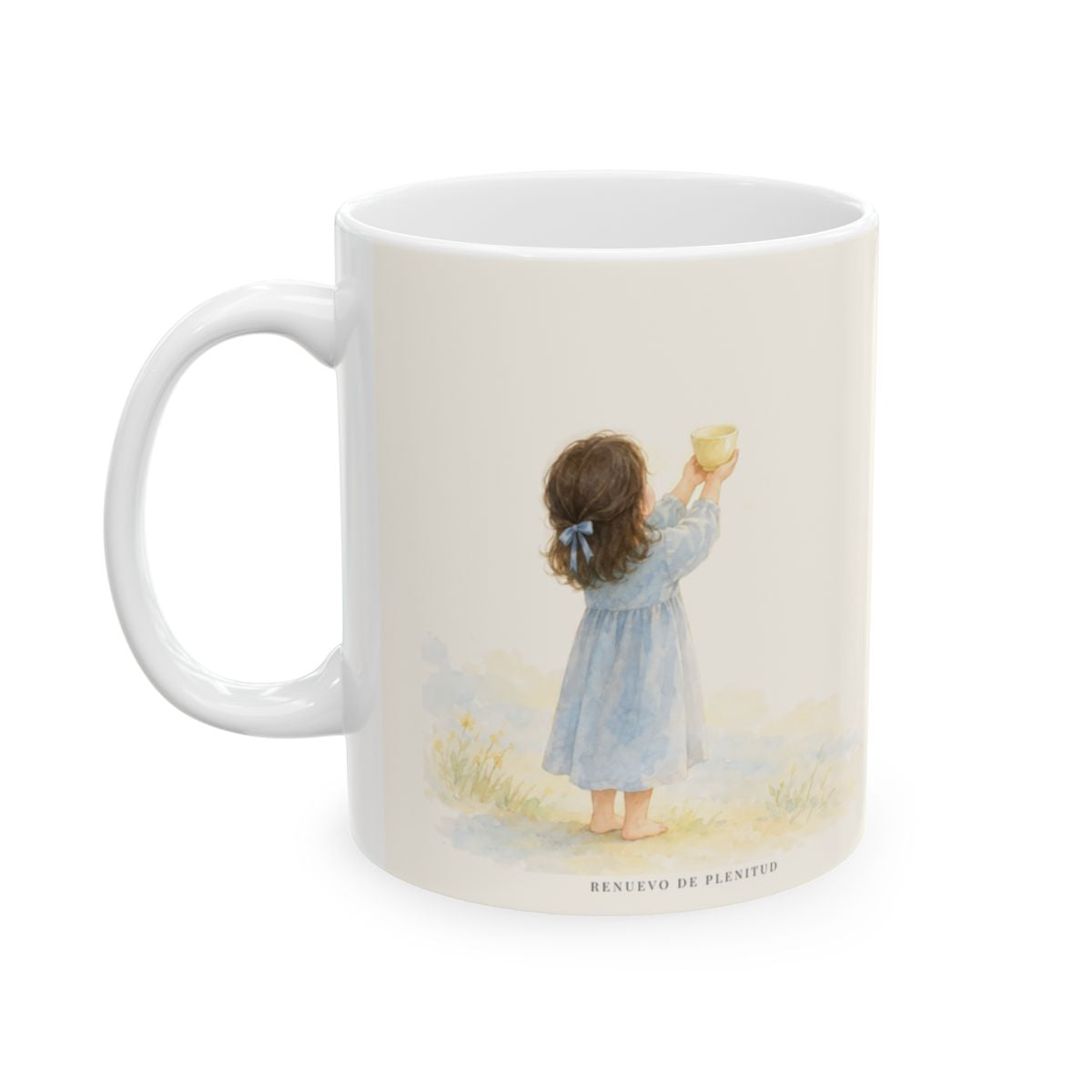 Mi porción eres tú, Señor | Taza devocional ilustrada | Salmo 73:26 — 11 oz · Cara ilustrada