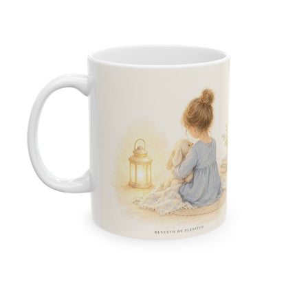 Dios hace nuevas todas las cosas | Taza de inspiración bíblica | Apocalipsis 21:5 — 11 oz · Cara ilustrada