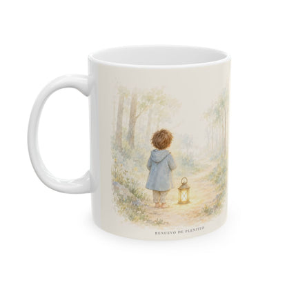 Si me falta sabiduría, Dios me la da | Taza de inspiración bíblica | Santiago 1:5 — 11 oz · Cara ilustrada