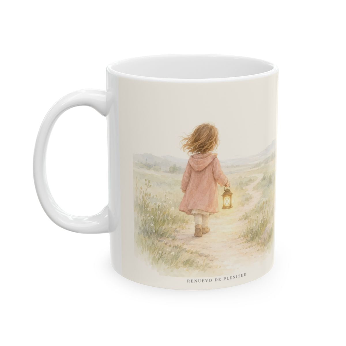 El Buen Pastor me busca a mí | Taza con arte cristiano | Lucas 15:4 — 11 oz · Cara ilustrada