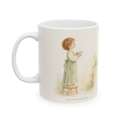 El amor de Dios me hace suyo | Taza cristiana para regalar | Efesios 5:1 — 11 oz · Cara ilustrada