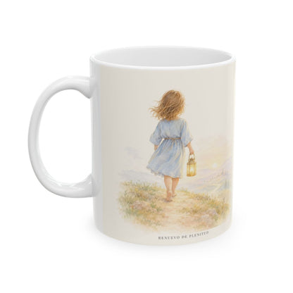 Solo esto pide de ti el Señor | Taza bíblica para café | Miqueas 6:8 — 11 oz · Cara ilustrada
