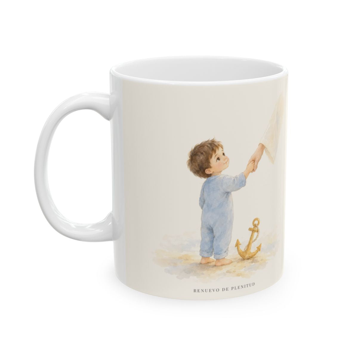 Vivimos confiados en el Señor | Taza con arte cristiano | 2 Corintios 5:7 — 11 oz · Cara ilustrada