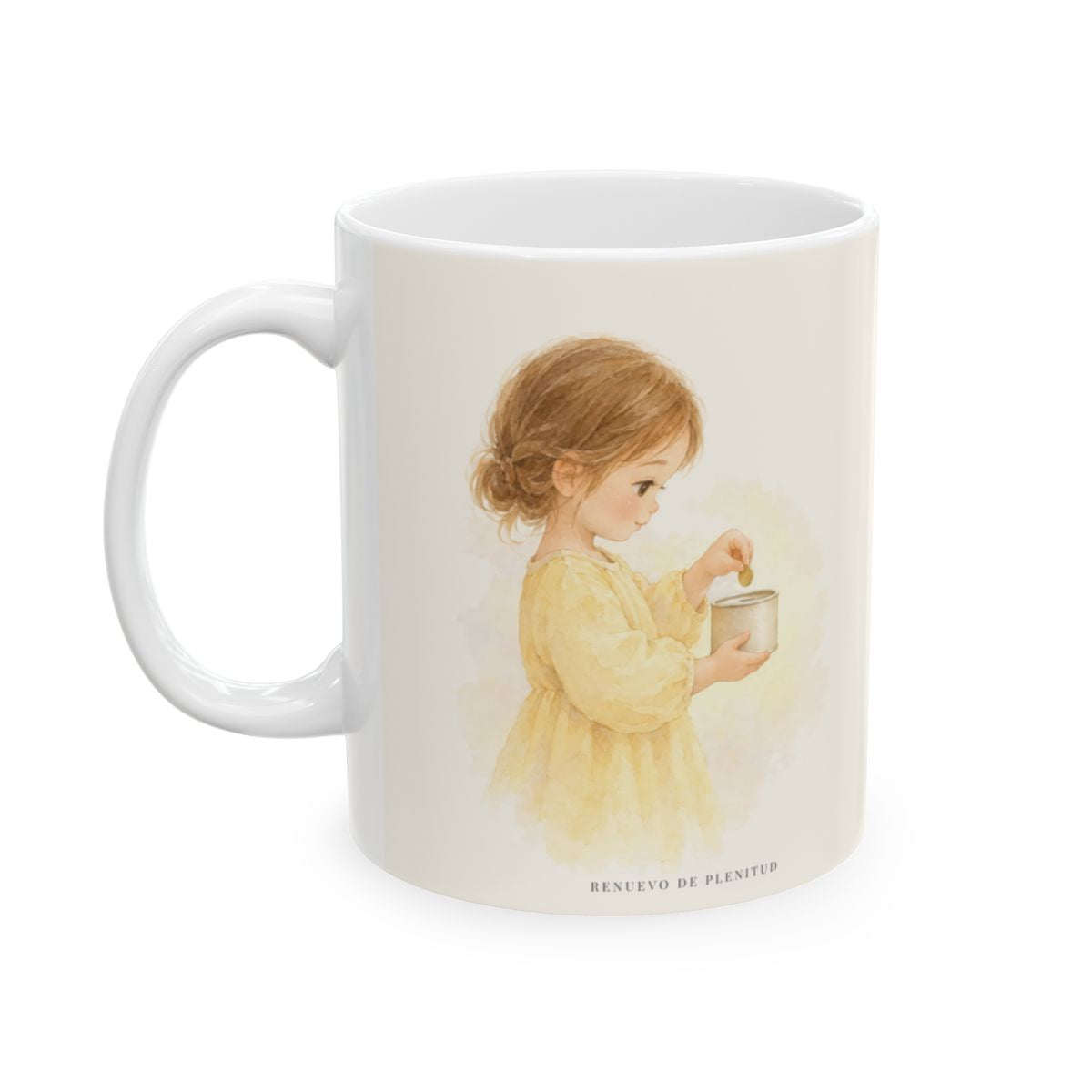 En Dios he confiado, no temeré | Taza cristiana con frase devocional | Salmo 56:3-4 — 11 oz · Cara ilustrada