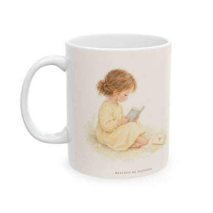 Jehová es el Dios que mantiene su palabra | Taza cristiana con frase devocional | Malaquías 3:6 — 11 oz · Cara ilustrada