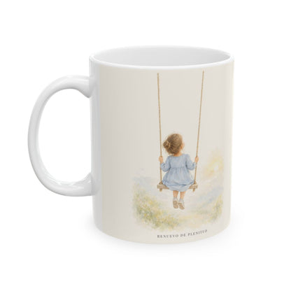 Dios es quien levanta mi cabeza | Taza cristiana con frase devocional | Salmo 3:3 — 11 oz · Cara ilustrada