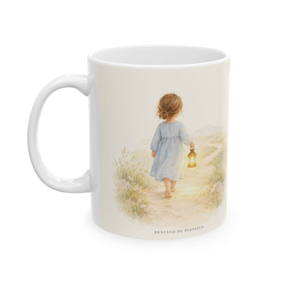 El Señor dirige mis pasos este año | Taza cristiana en dos tamaños | Proverbios 16:9 — 11 oz · Cara ilustrada