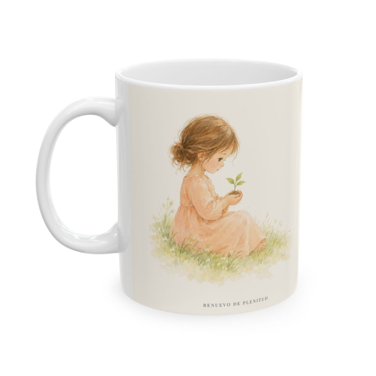 Dios de mi salvación, tú eres mi alegría | Taza de fe para cada mañana | Habacuc 3:17-18 — 11 oz · Cara ilustrada