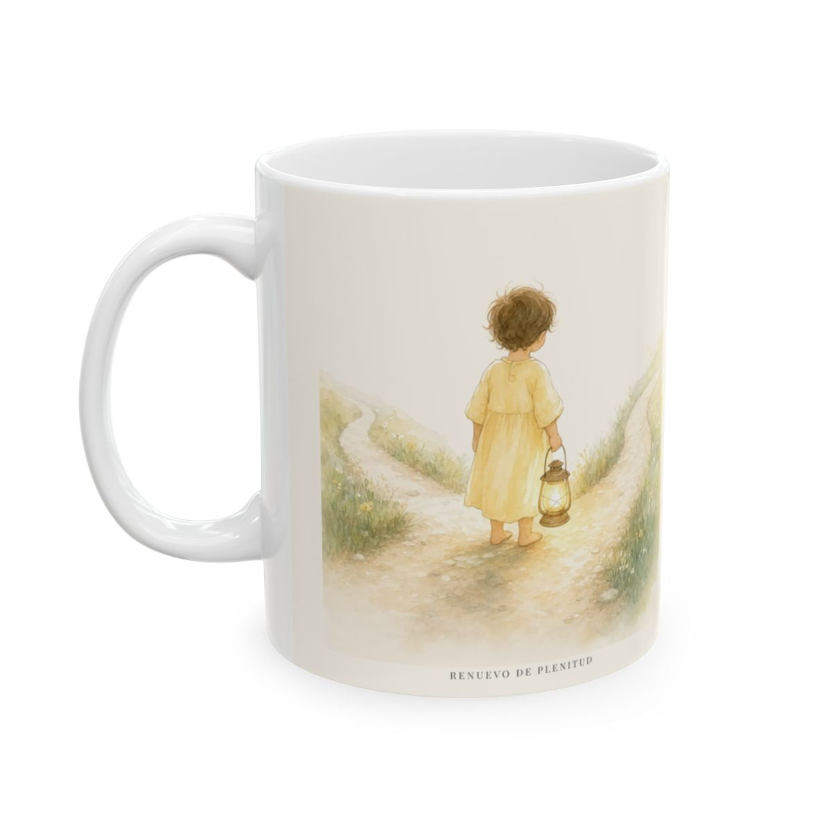 Yo te instruiré en el camino | Taza con arte cristiano | Salmo 32:8 — 11 oz · Cara ilustrada