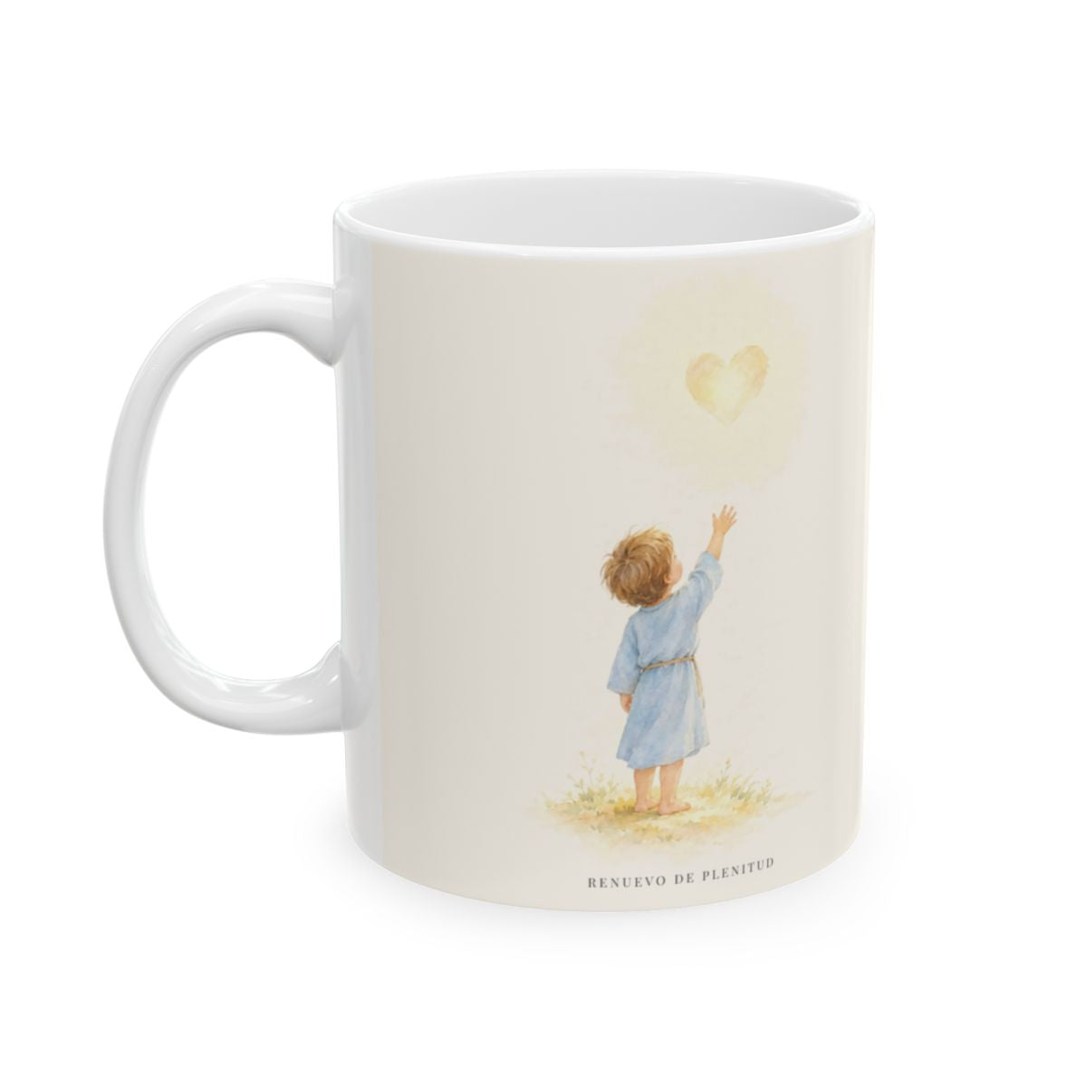 Con amor eterno te he amado | Taza de inspiración bíblica | Jeremías 31:3 — 11 oz · Cara ilustrada