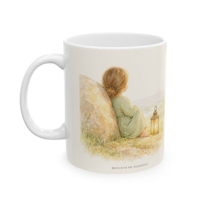 Dios es el sostén de mi vida | Taza de fe para cada mañana | Salmo 42:5 — 11 oz · Cara ilustrada
