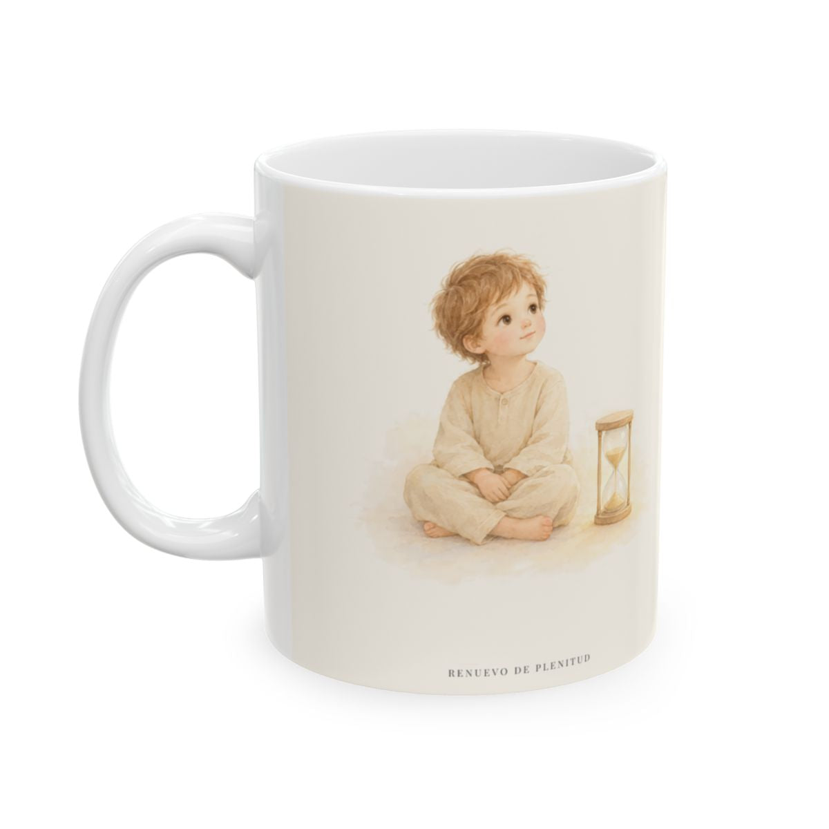 En la paciencia de Dios encuentro reposo | Taza cristiana con frase devocional | Santiago 1:19 — 11 oz · Cara ilustrada