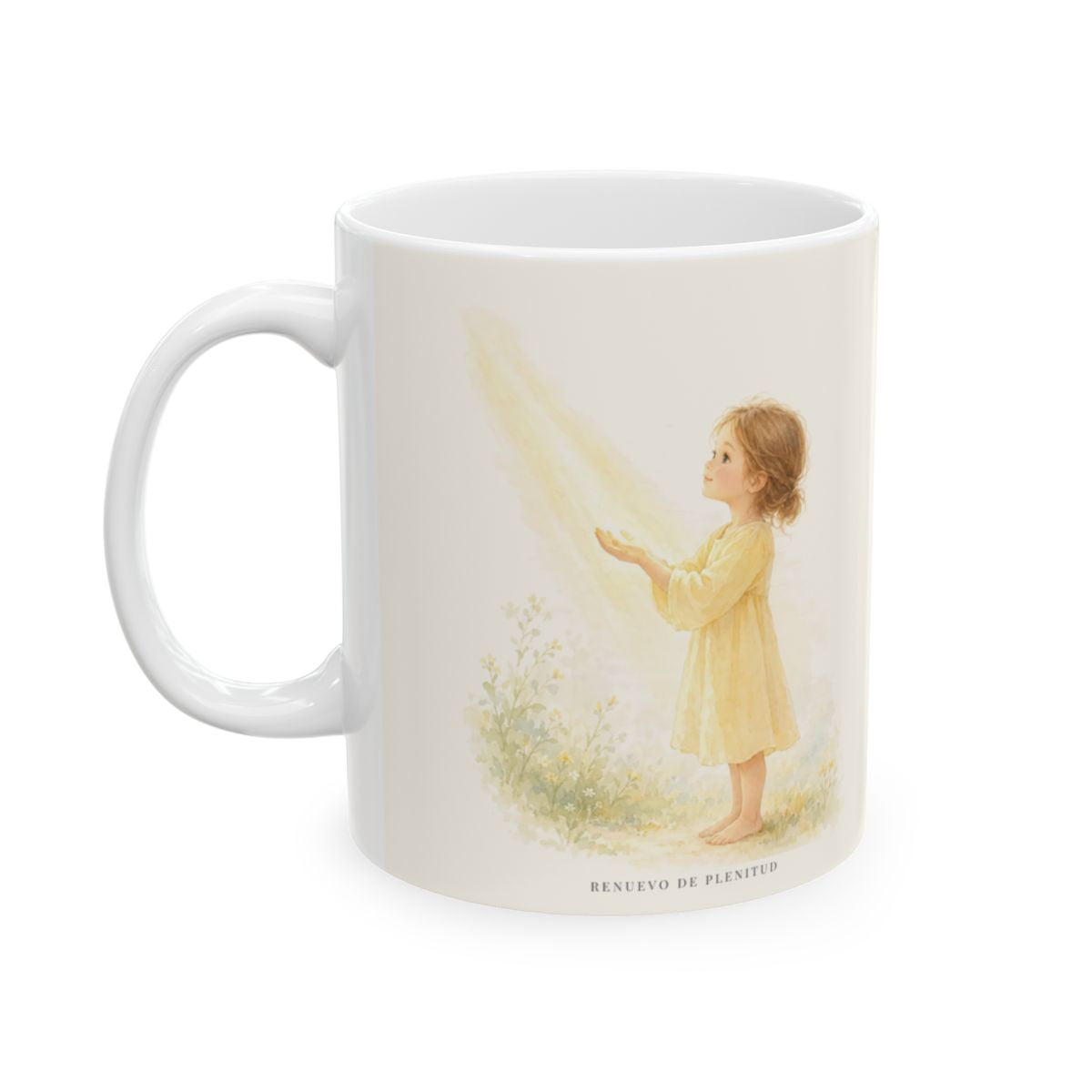 En la presencia de Jehová hay plenitud de gozo | Taza devocional de fe | Salmo 118:24 — 11 oz · Cara ilustrada