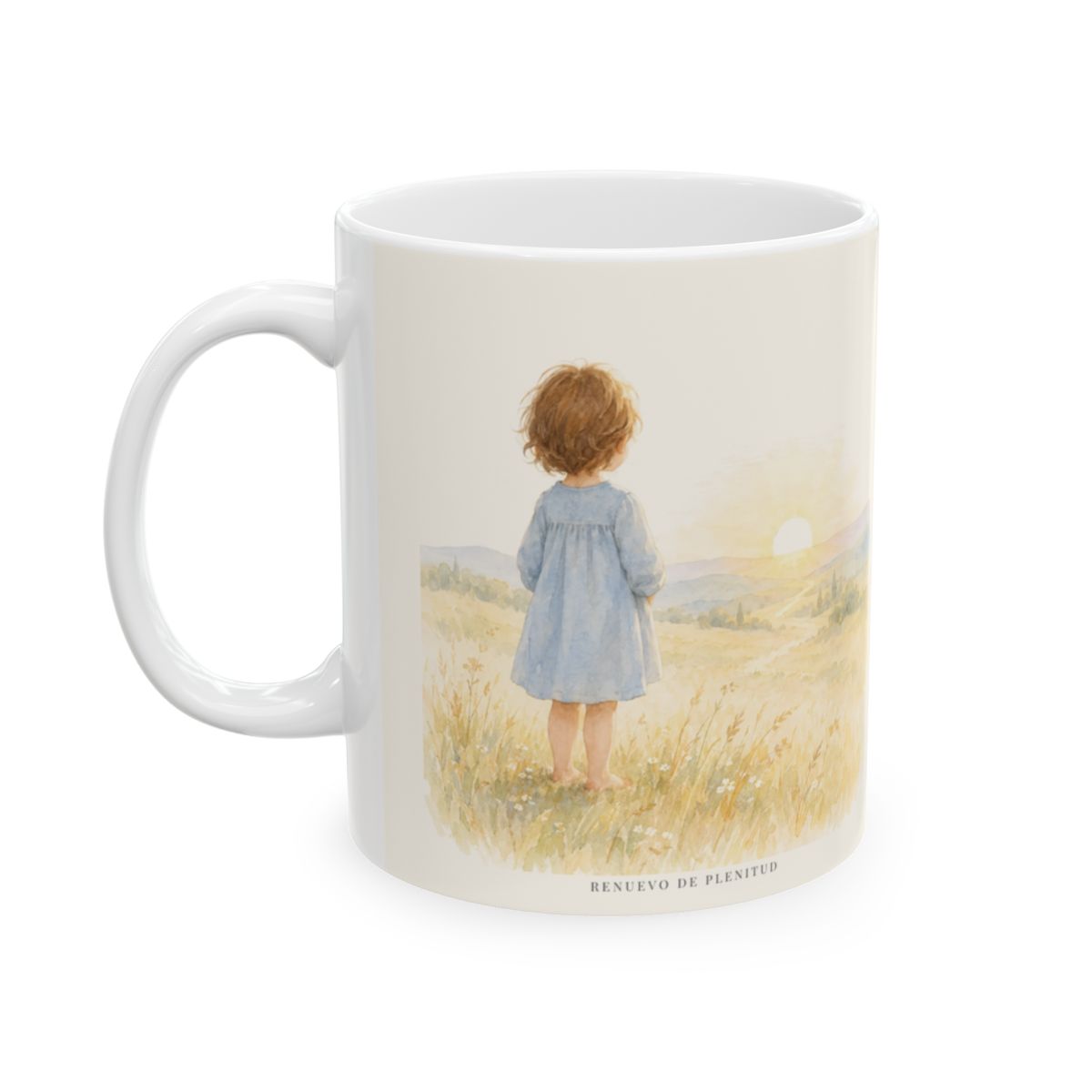 El Señor me pregunta: ¿quieres ser sano? | Taza bíblica de cerámica | Juan 5:6 — 11 oz · Cara ilustrada