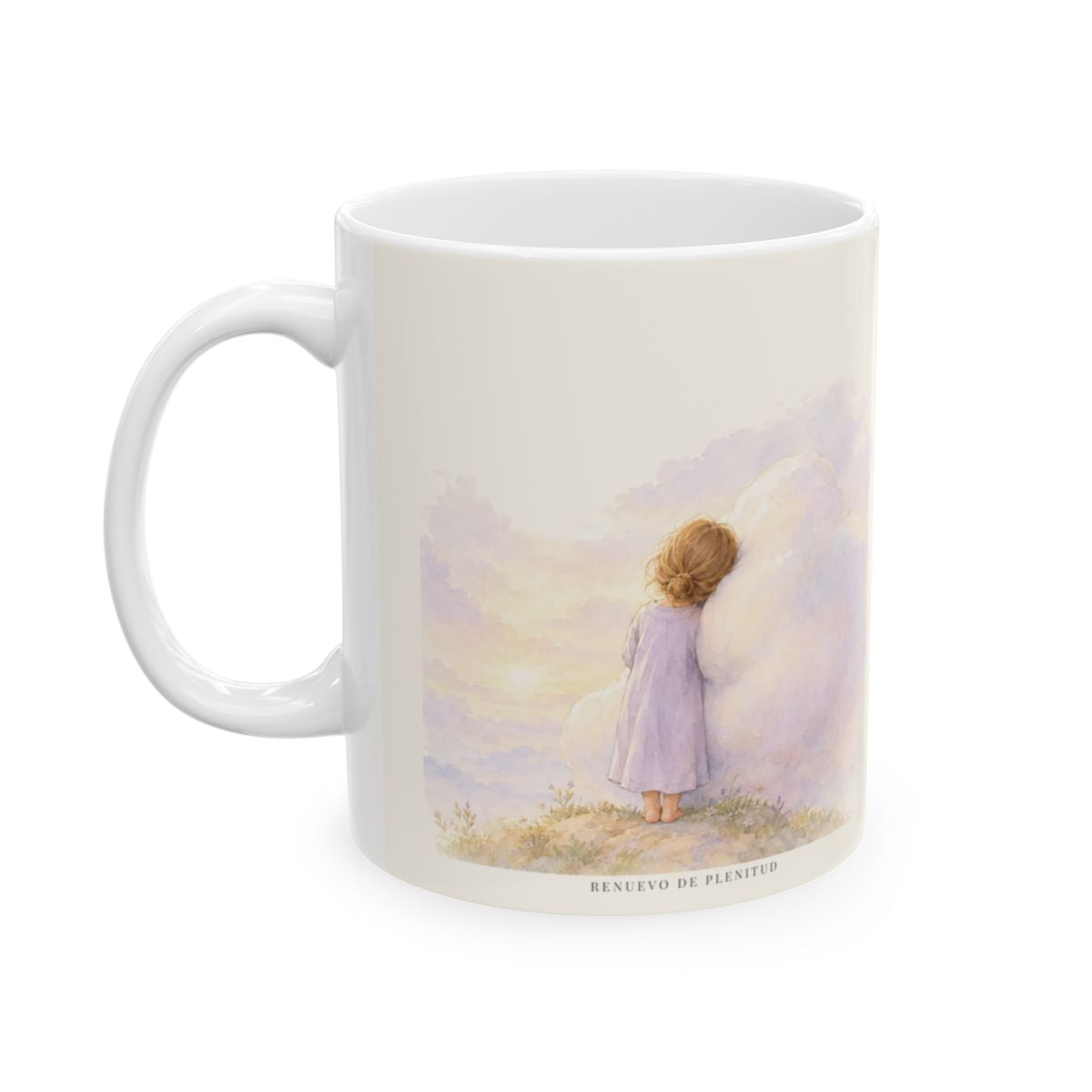 En el Señor mi alma reposa tranquila | Taza cristiana con frase devocional | Marcos 4:39 — 11 oz · Cara ilustrada