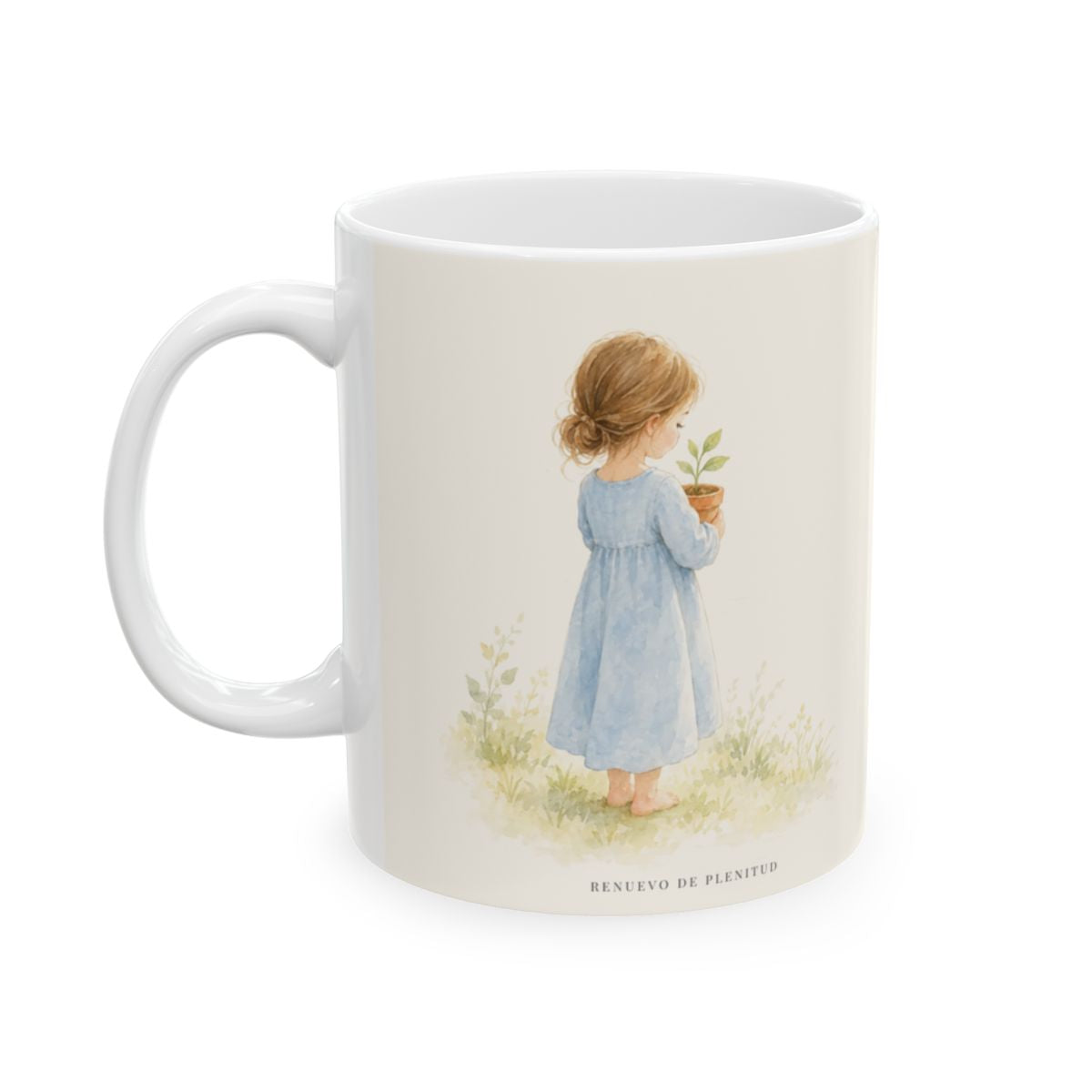 Somos hechura de Dios para buenas obras | Taza de inspiración bíblica | Efesios 2:10 — 11 oz · Cara ilustrada