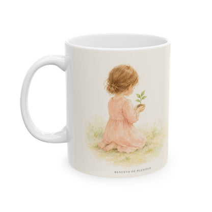 Lo que Dios dice, lo hace | Taza bíblica de cerámica | Números 23:19 — 11 oz · Cara ilustrada