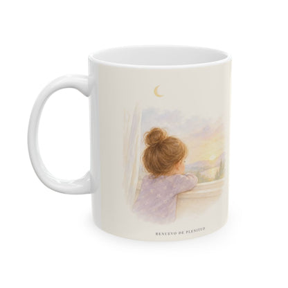 Dios te dará descanso | Taza cristiana para regalar | Salmo 55:22 — 11 oz · Cara ilustrada