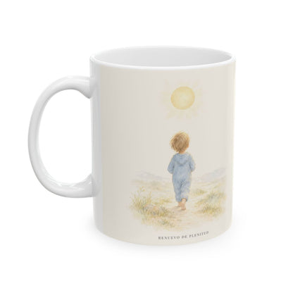 Mis ojos están puestos en ti | Taza devocional ilustrada | Salmo 32:8 — 11 oz · Cara ilustrada