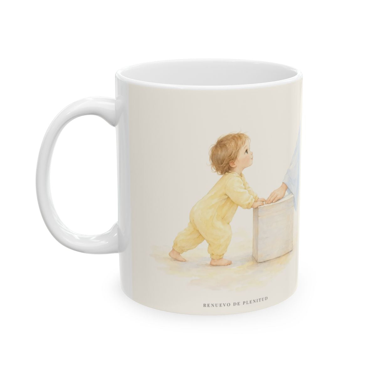 Dios me esfuerza y me ayuda | Taza bíblica para café | Isaías 41:10 — 11 oz · Cara ilustrada