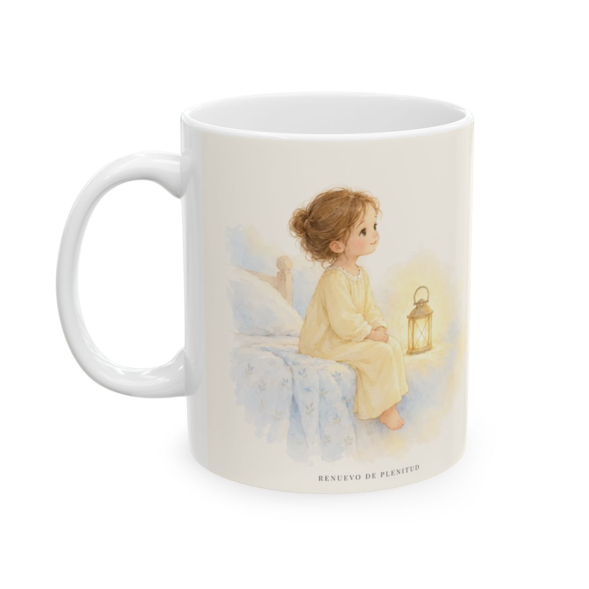 El Señor está conmigo, no temeré | Taza cristiana para regalar | Hebreos 13:5-6 — 11 oz · Cara ilustrada